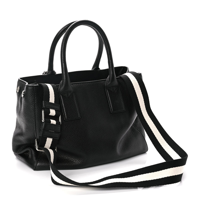  Marc Jacobs Grained Calfskin Satchel Bag Black