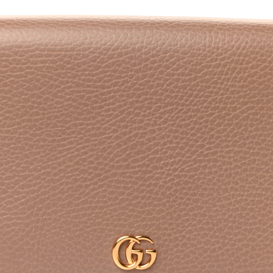 Gucci Calfskin Mini GG Marmont Chain Wallet  Porcelain Rose Image 6