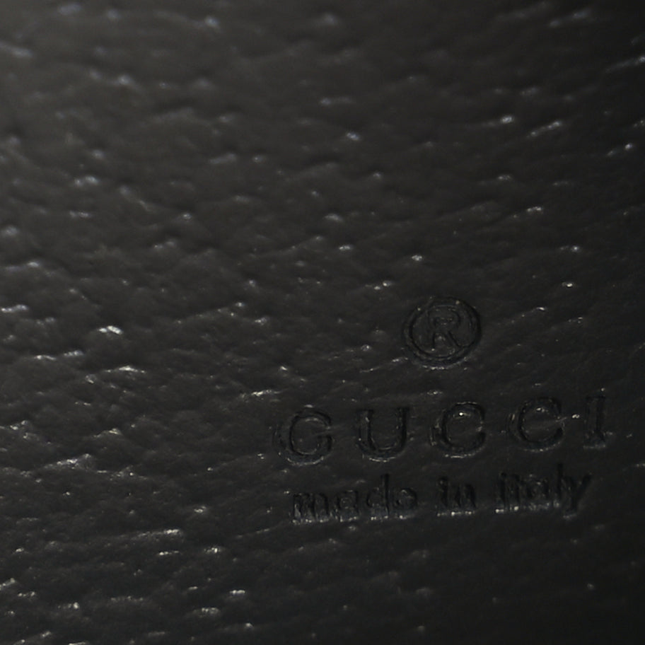 Gucci GG Supreme Monogram Textured Dollar Calfskin Ophidia Wristlet Pouch  Grey Black Graphite Grey Image 7
