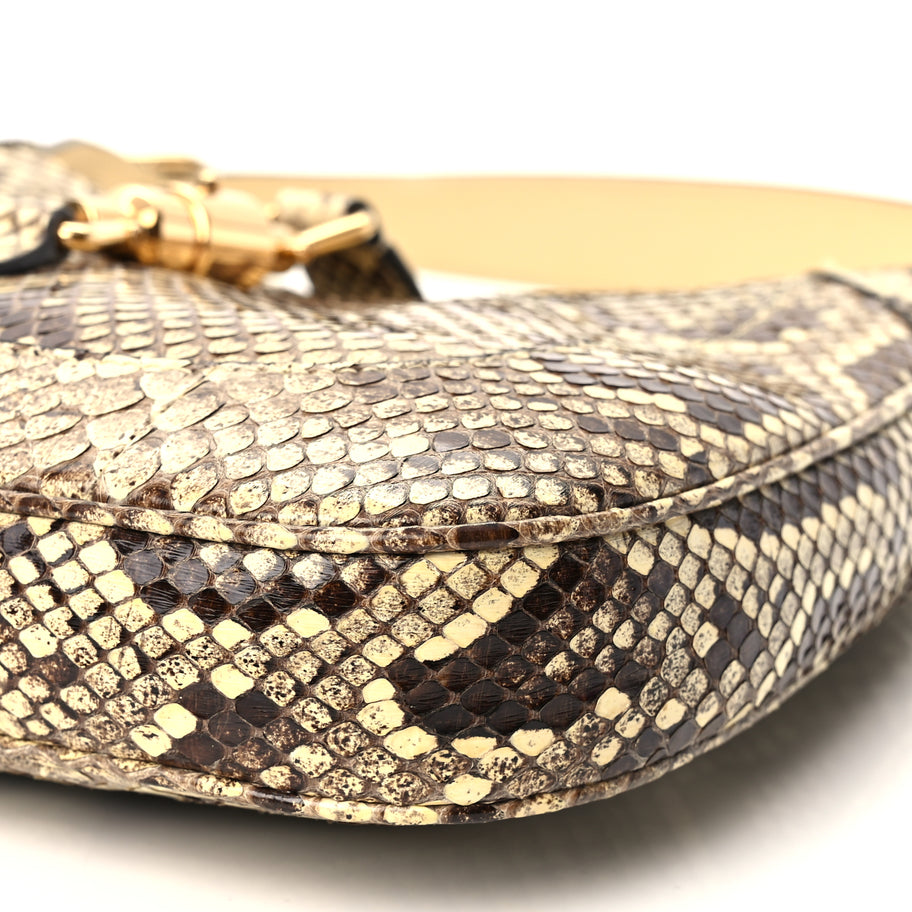 Gucci Snakeskin Small Jackie 1961 Hobo Beige Image 9