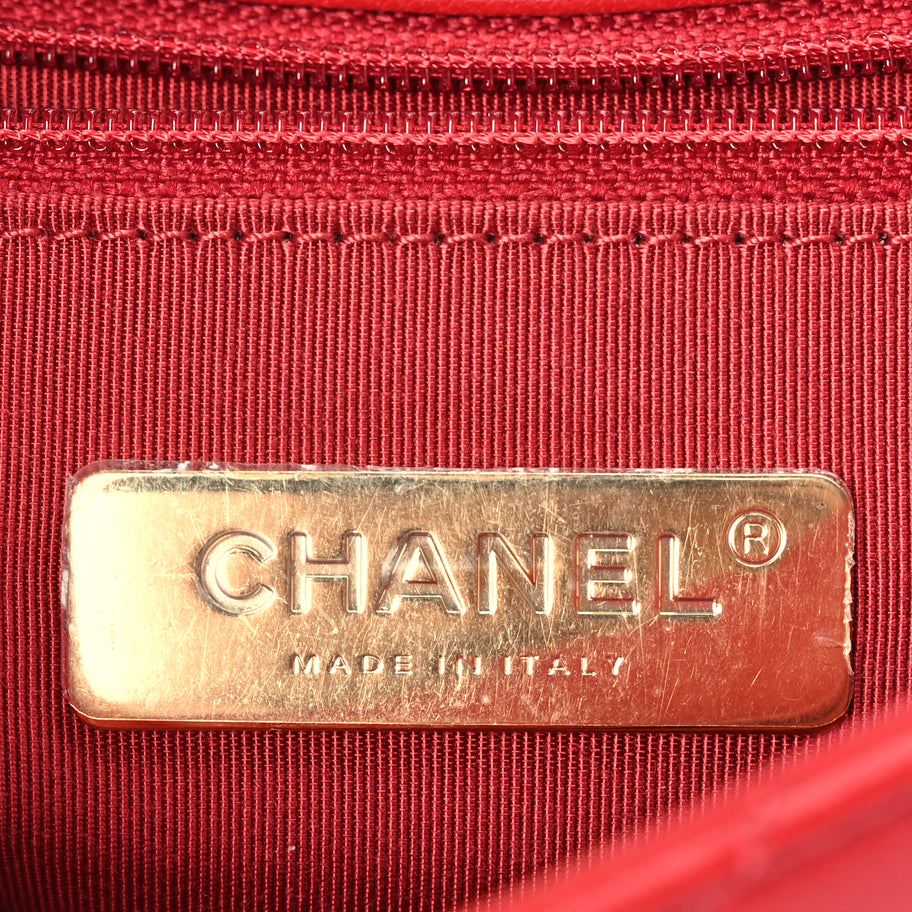 Chanel Lambskin Quilted Chanel 19 Waist Bag Red Red Image 5