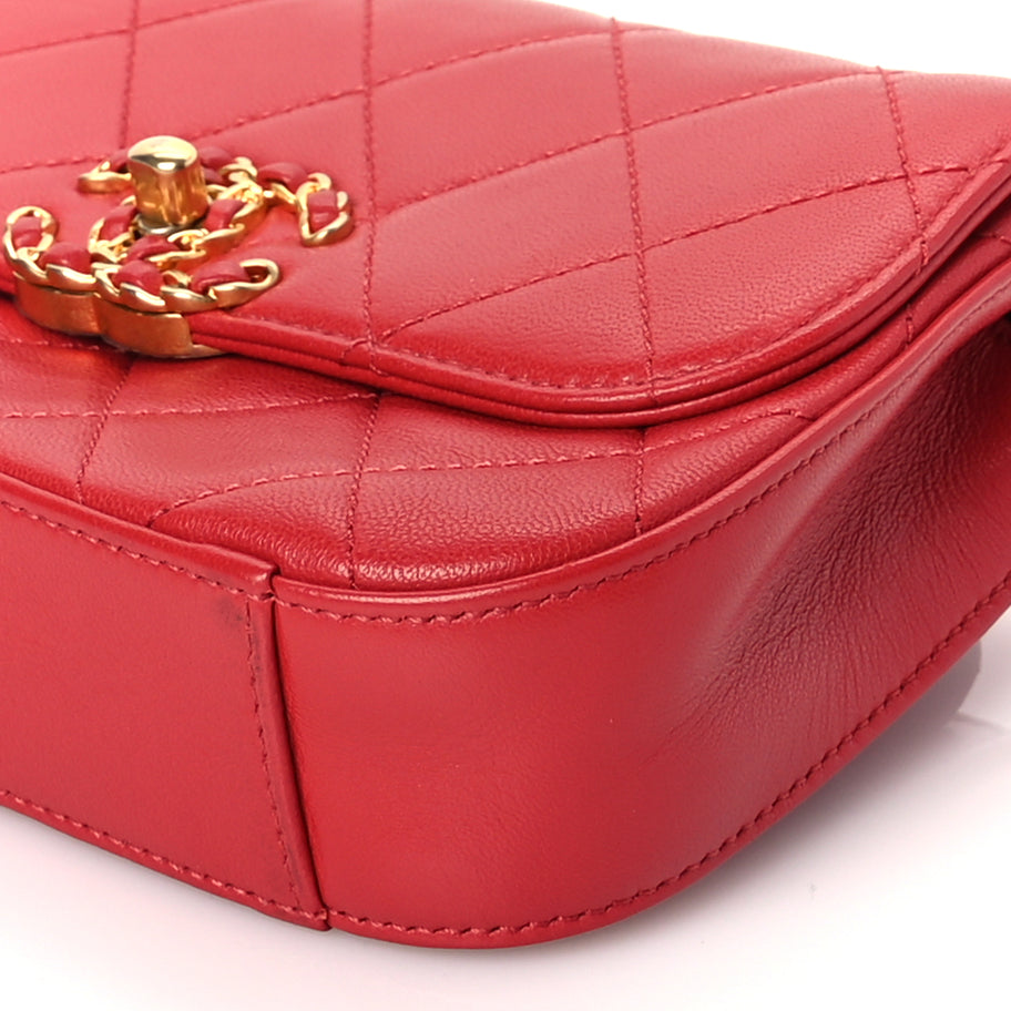 Chanel Lambskin Quilted Chanel 19 Waist Bag Red Red Image 9