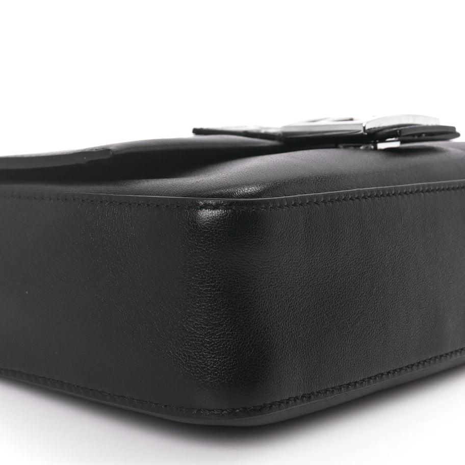 Fendi FENDI X MARC JACOBS Nappa Logo Medium Baguette Black Image 7