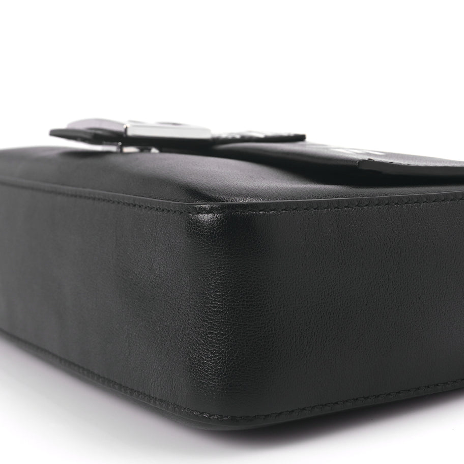 Fendi FENDI X MARC JACOBS Nappa Logo Medium Baguette Black Image 8