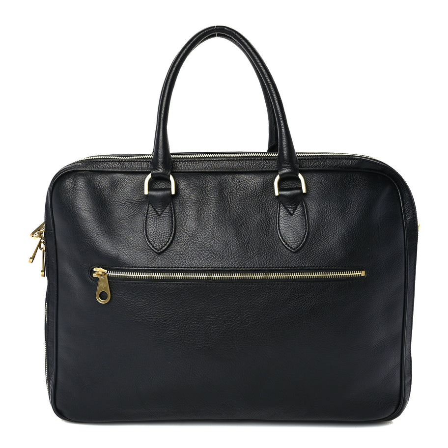 Mulberry Grained Calfskin Heathcliffe Briefcase  Black Image 1