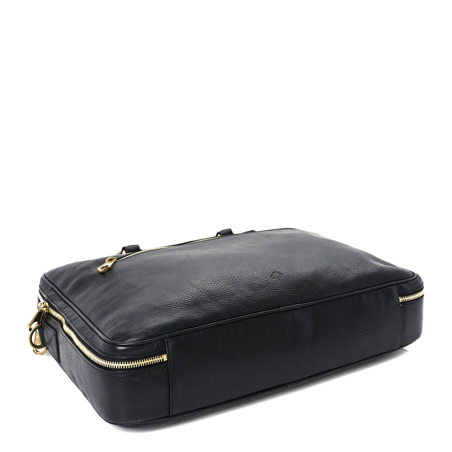 Mulberry Grained Calfskin Heathcliffe Briefcase  Black Image 3