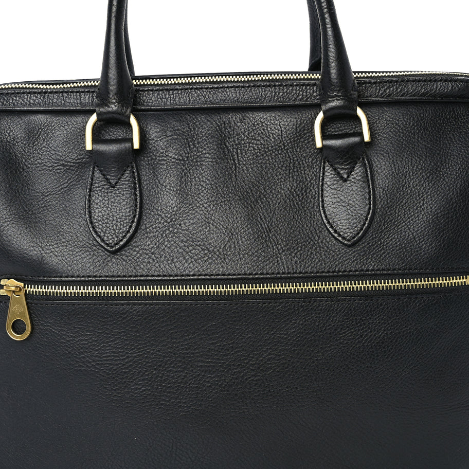 Mulberry Grained Calfskin Heathcliffe Briefcase  Black Image 6