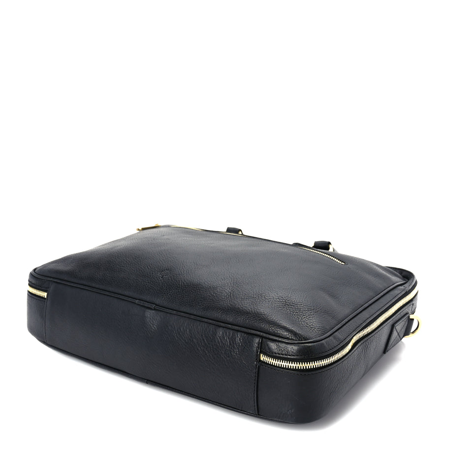 Mulberry Grained Calfskin Heathcliffe Briefcase  Black Image 7
