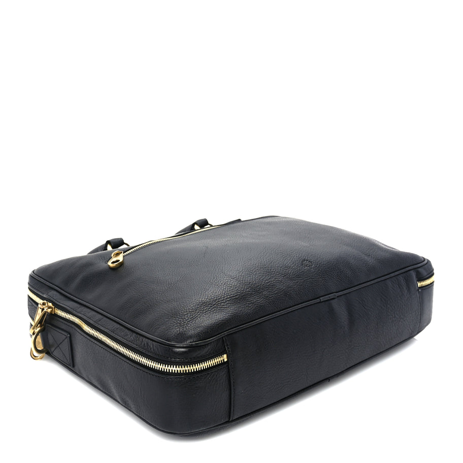 Mulberry Grained Calfskin Heathcliffe Briefcase  Black Image 8