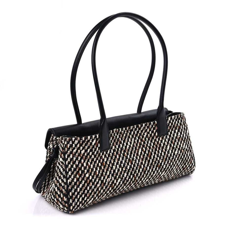 Chanel Calfskin Tweed Urban Essentials Small Shopping Bag Black Image 2