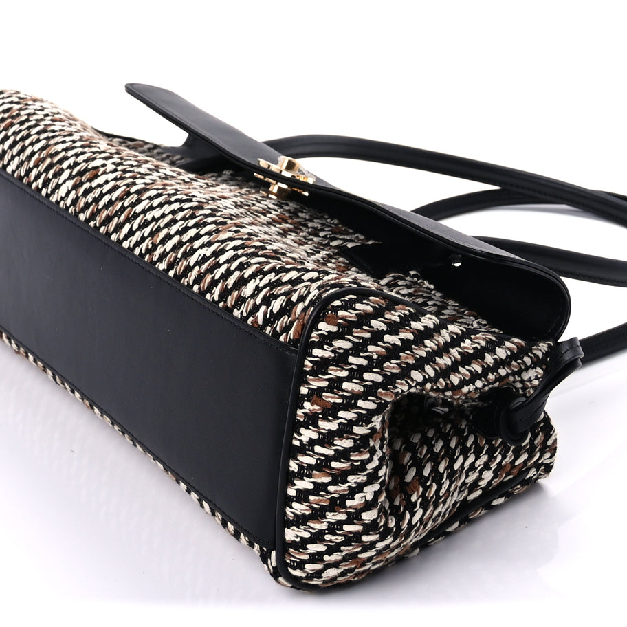 Chanel Calfskin Tweed Urban Essentials Small Shopping Bag Black Image 7
