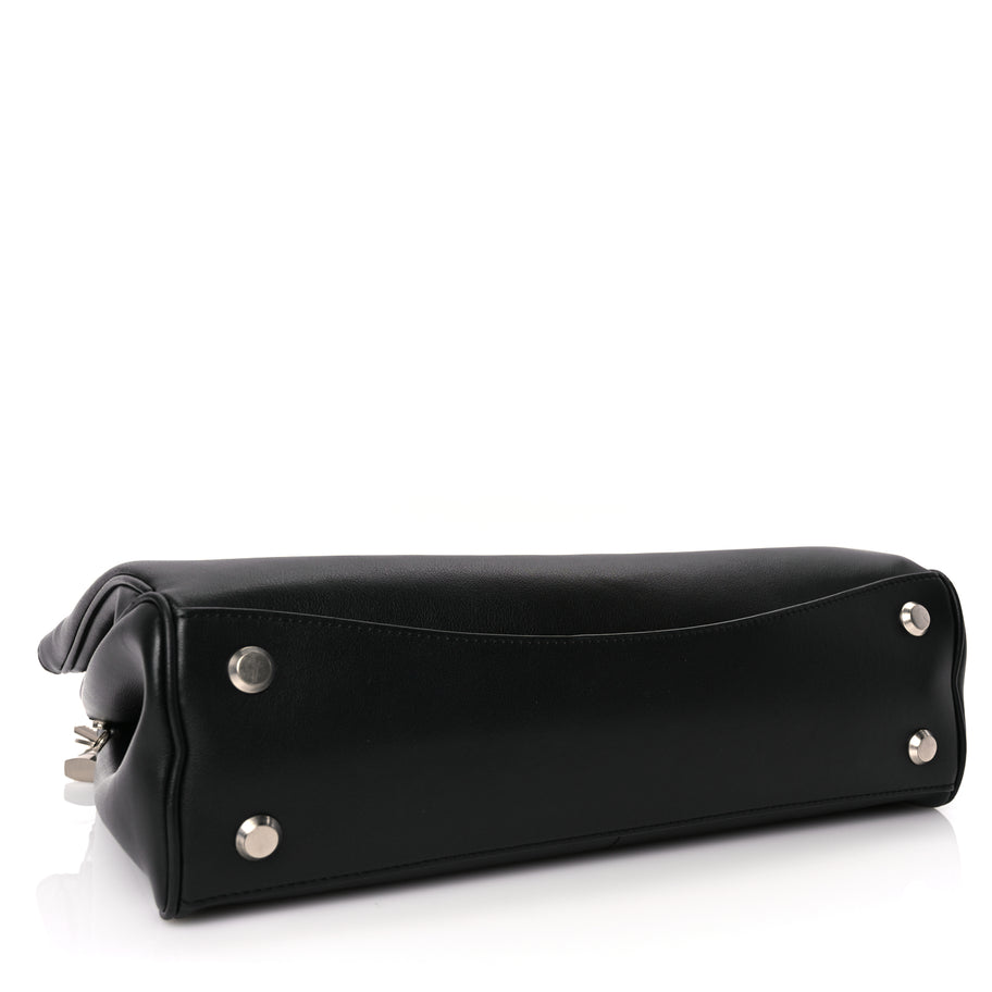 Balenciaga Natural Smooth Calfskin Medium Rodeo Top Handle Handbag Black Image 3