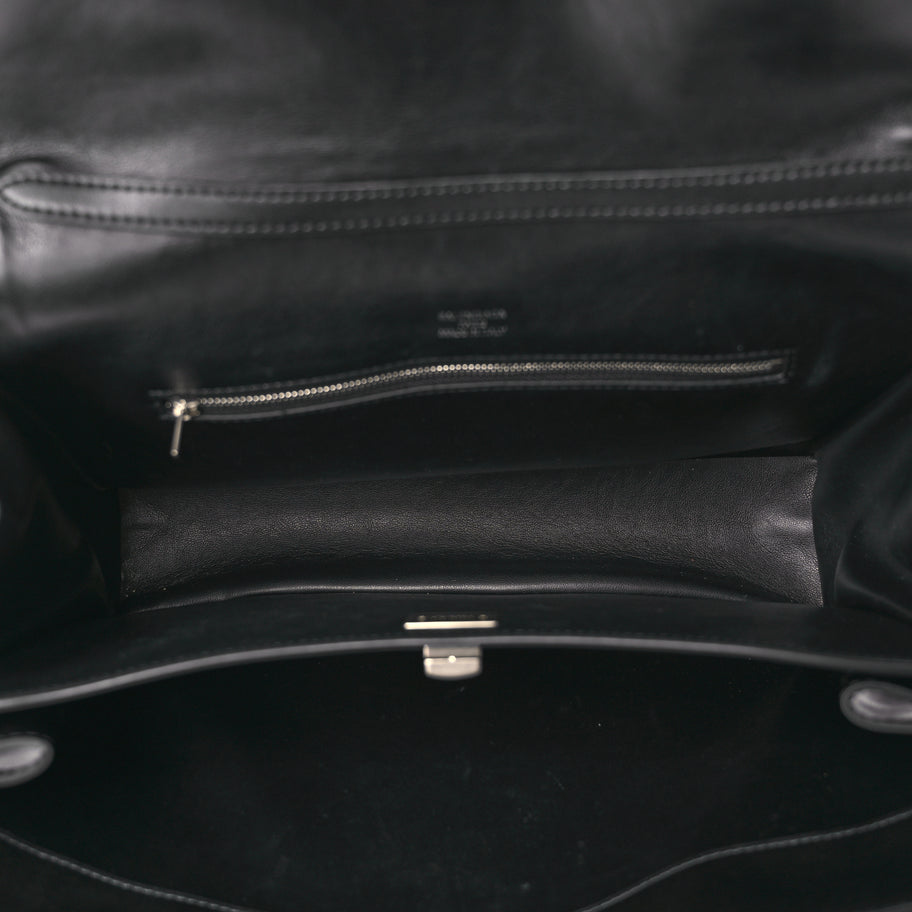 Balenciaga Natural Smooth Calfskin Medium Rodeo Top Handle Handbag Black Image 4