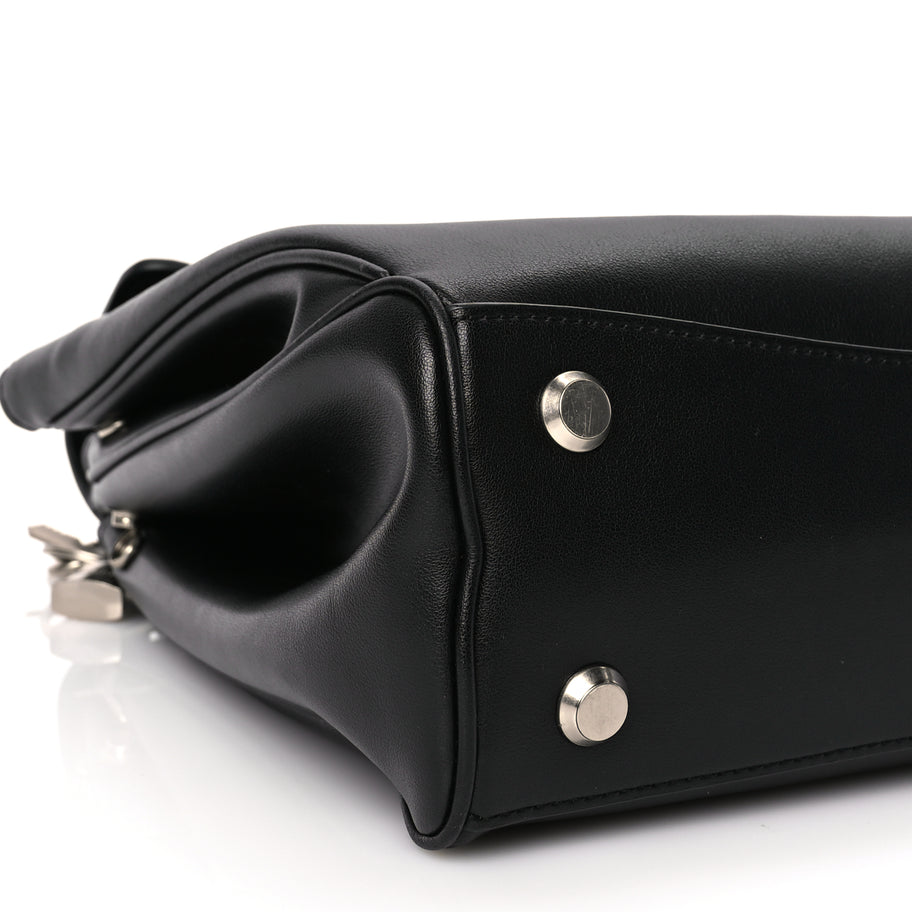 Balenciaga Natural Smooth Calfskin Medium Rodeo Top Handle Handbag Black Image 7