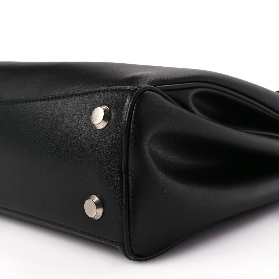 Balenciaga Natural Smooth Calfskin Medium Rodeo Top Handle Handbag Black Image 8