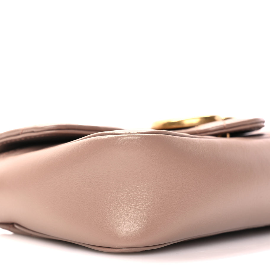 Gucci Calfskin Matelasse Super Mini GG Marmont Shoulder Bag Porcelain Rose Image 8