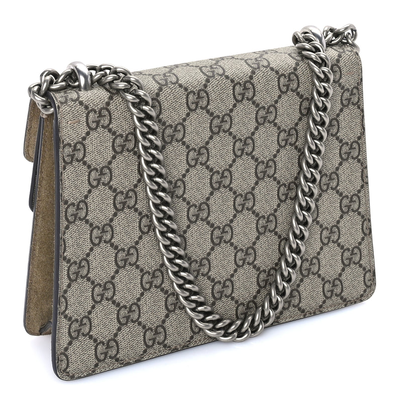  Gucci GG Supreme Monogram Mini Dionysus Shoulder Bag  Taupe
