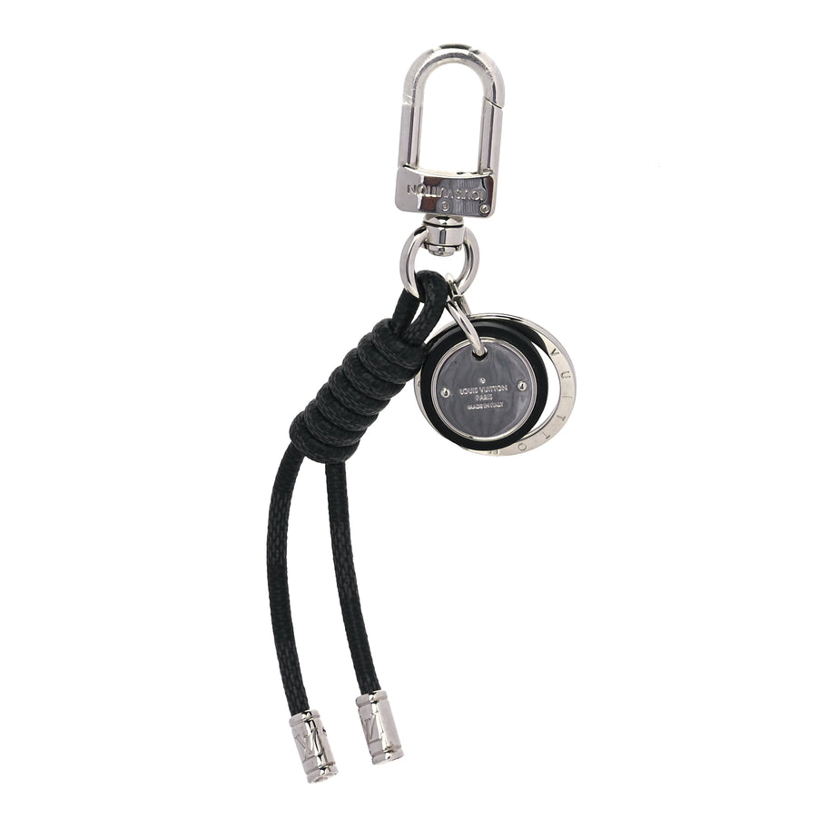 Louis Vuitton Palladium Damier Graphite Rope Bag Charm Key Holder Image 2
