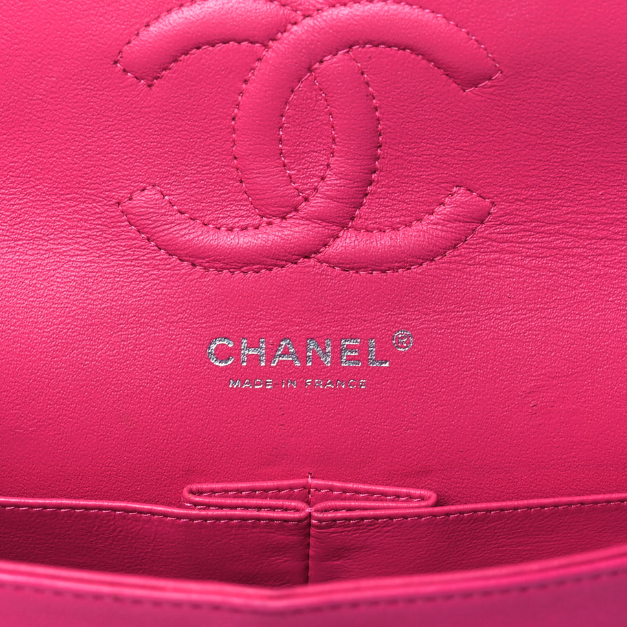 Chanel Patent Quilted Medium Double Flap Pink Image 5