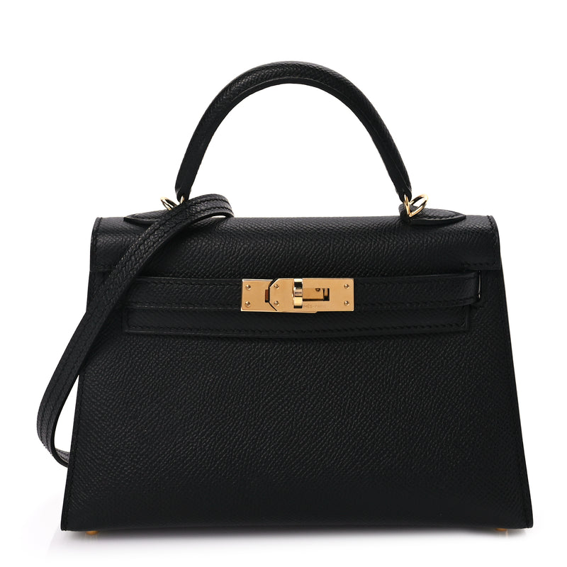  Hermes Epsom Mini Kelly Sellier 20 Black
