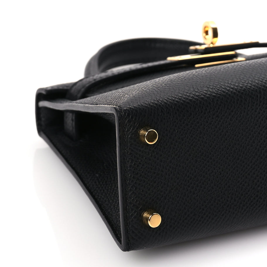 Hermes Epsom Mini Kelly Sellier 20 Black Image 8