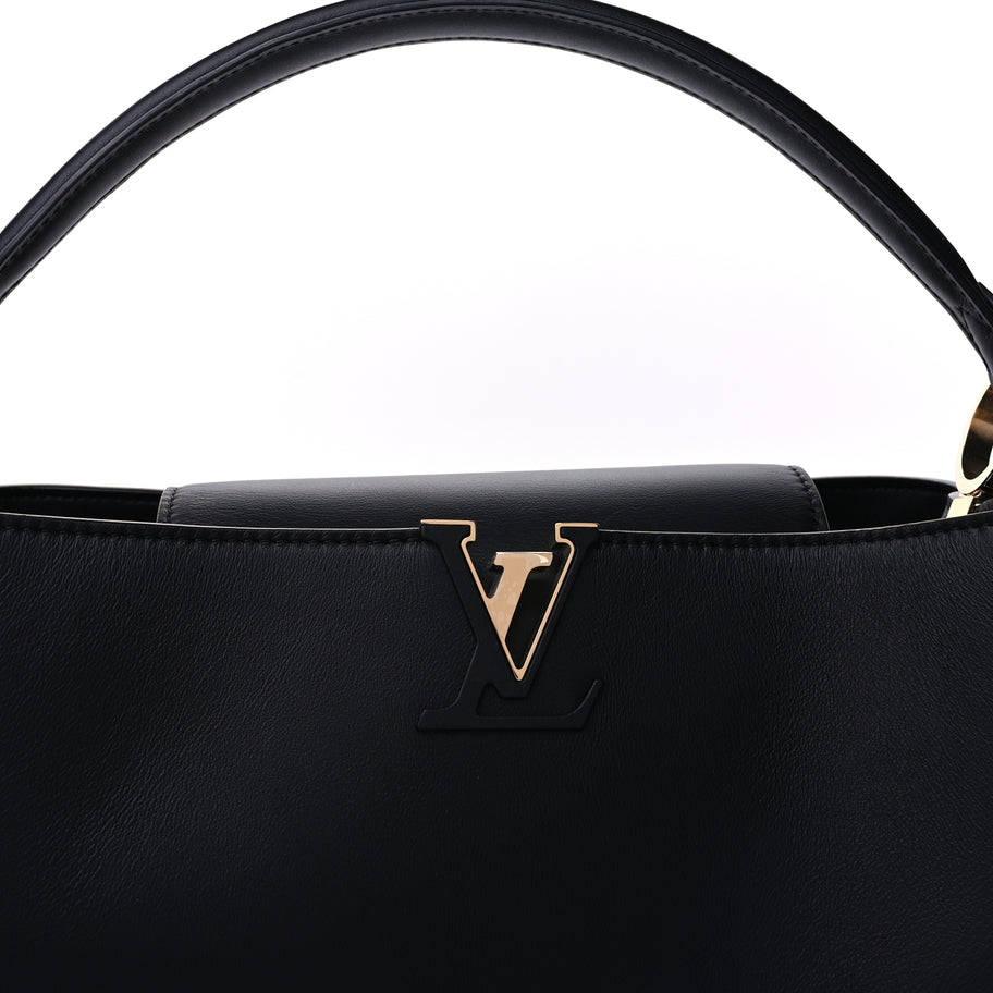 Louis Vuitton Smooth Calfskin Capucines GM Souple  Black Image 6