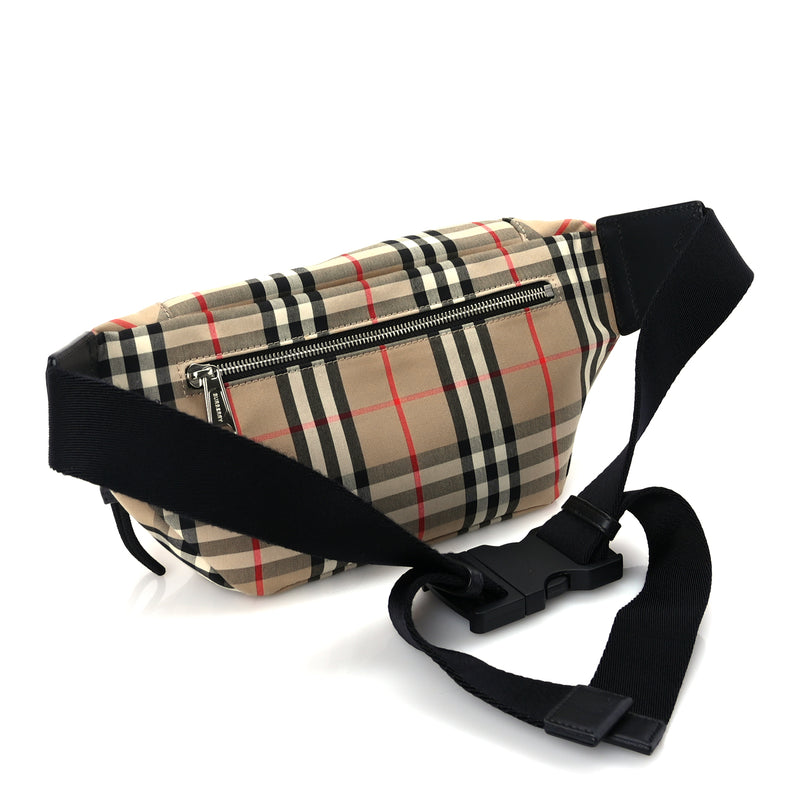  Burberry Nylon Vintage Check Medium Sonny Bum Bag Archive  Beige Black