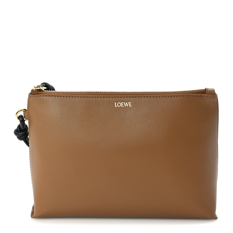 Loewe Nappa Flamenco Knot Pouch Oak Black Image 1