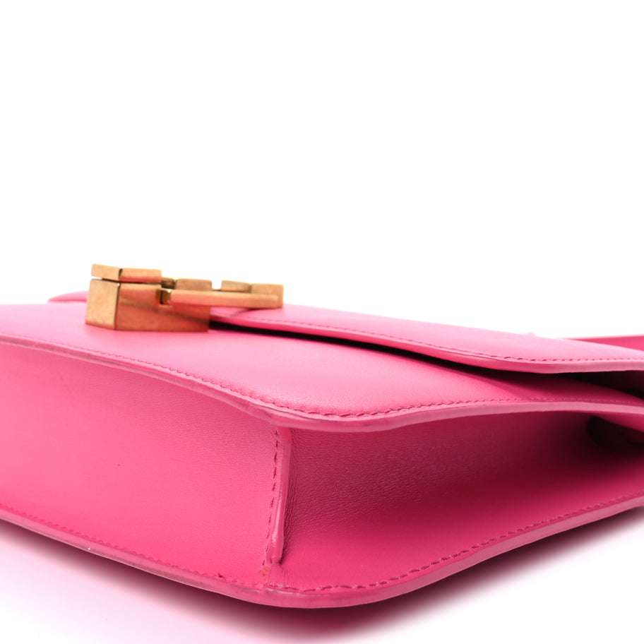 Saint Laurent Smooth Calfskin Le Carre Shoulder Bag  Pink Image 7