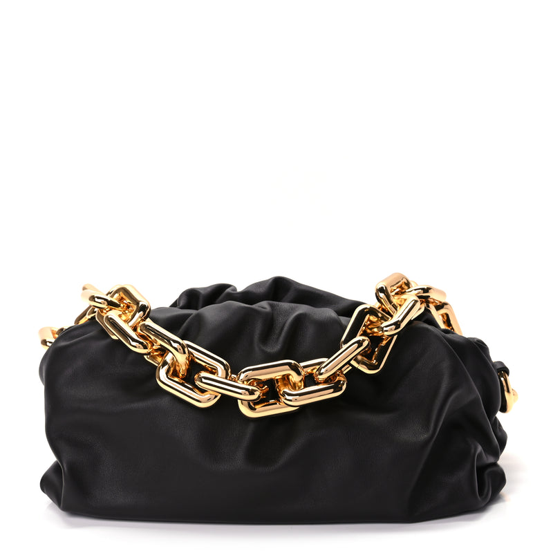  Bottega Veneta Calfskin The Pouch Chain Fondant