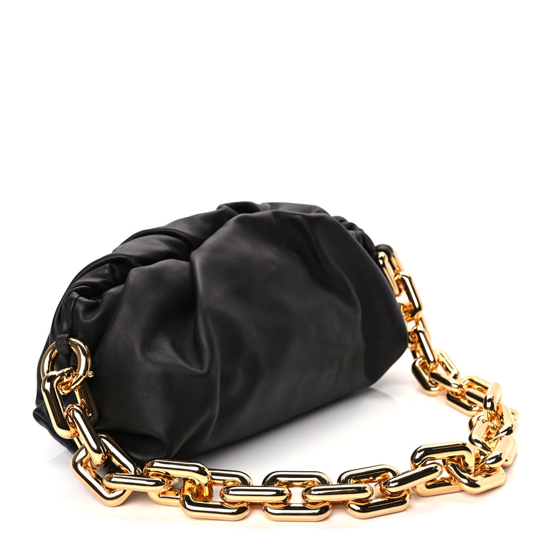  Bottega Veneta Calfskin The Pouch Chain Fondant