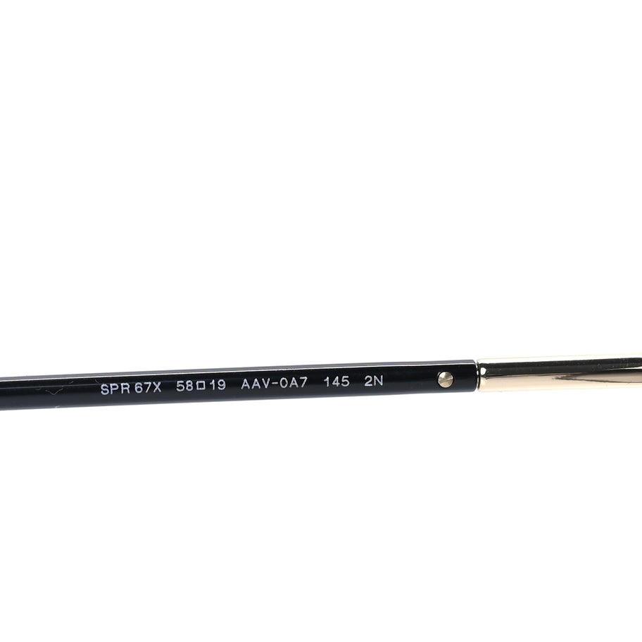 Prada Acetate Round Sunglasses SPR67X  Black Image 5