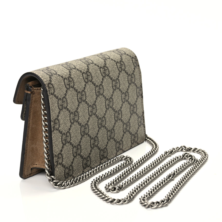 Gucci GG Supreme Monogram Super Mini Dionysus Shoulder Bag Taupe Image 2