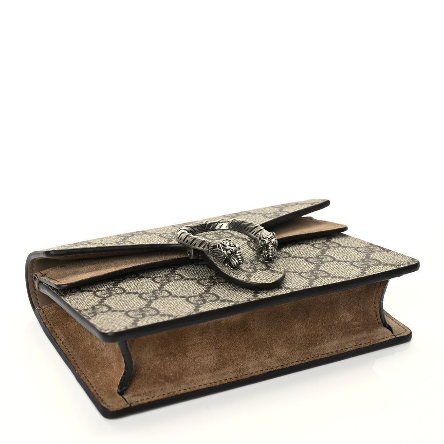 Gucci GG Supreme Monogram Super Mini Dionysus Shoulder Bag Taupe Image 3