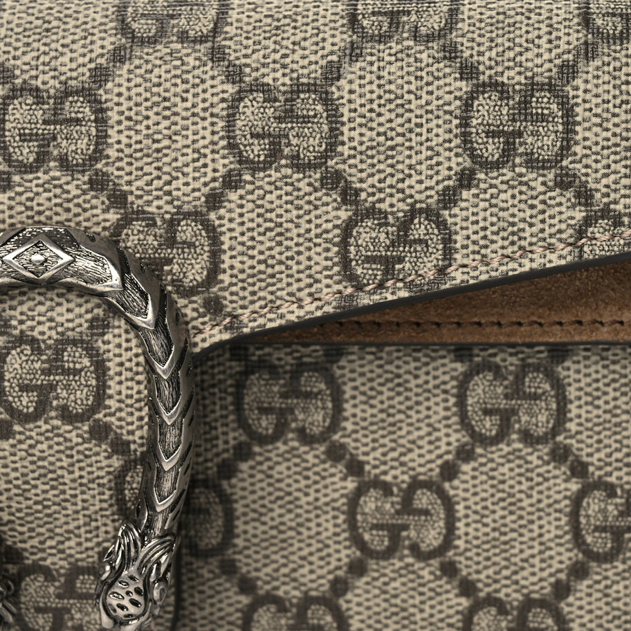 Gucci GG Supreme Monogram Super Mini Dionysus Shoulder Bag Taupe Image 6
