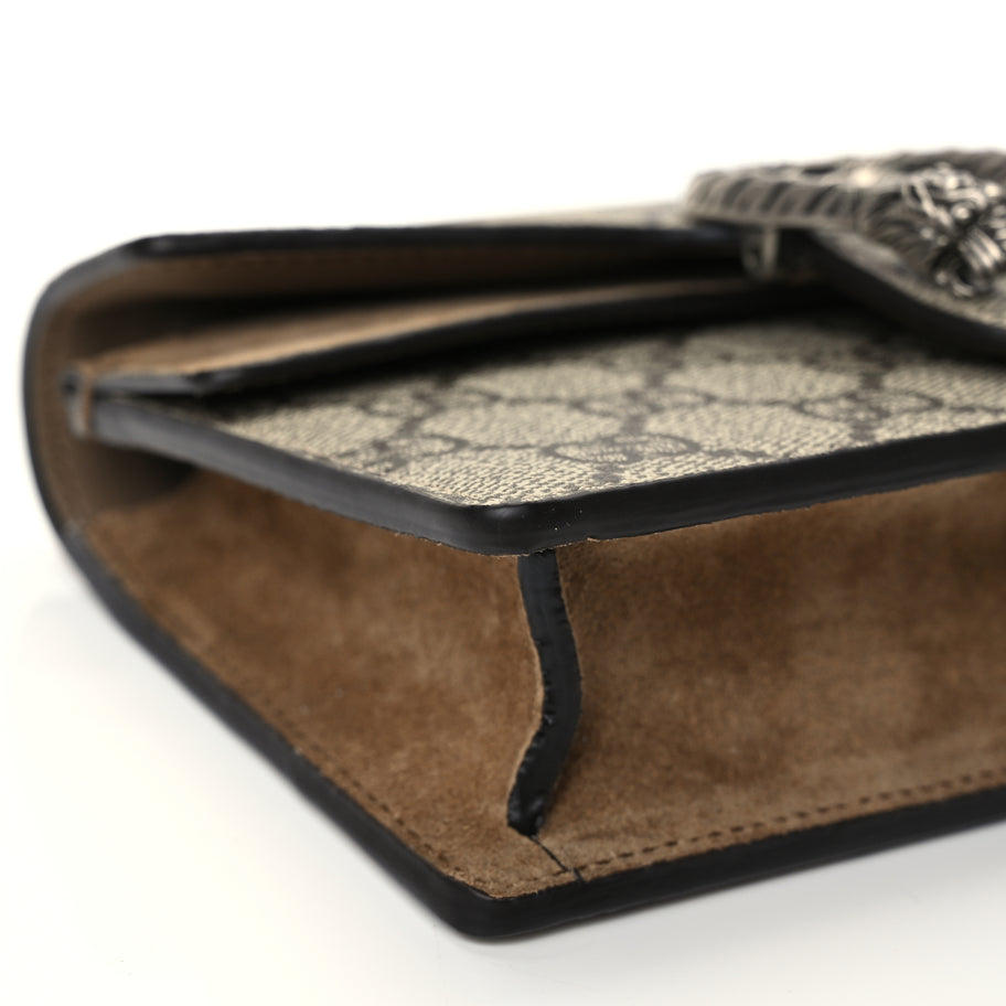 Gucci GG Supreme Monogram Super Mini Dionysus Shoulder Bag Taupe Image 7