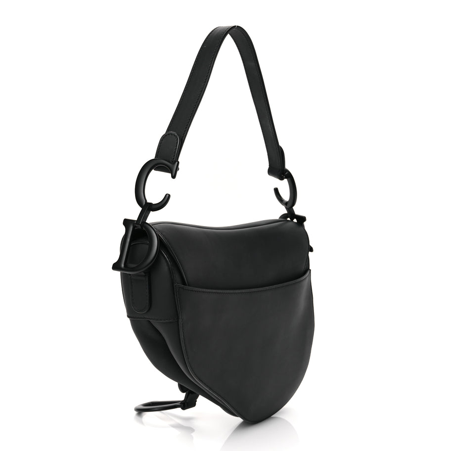 Christian Dior Ultra Matte Calfskin Saddle Bag Black Image 2