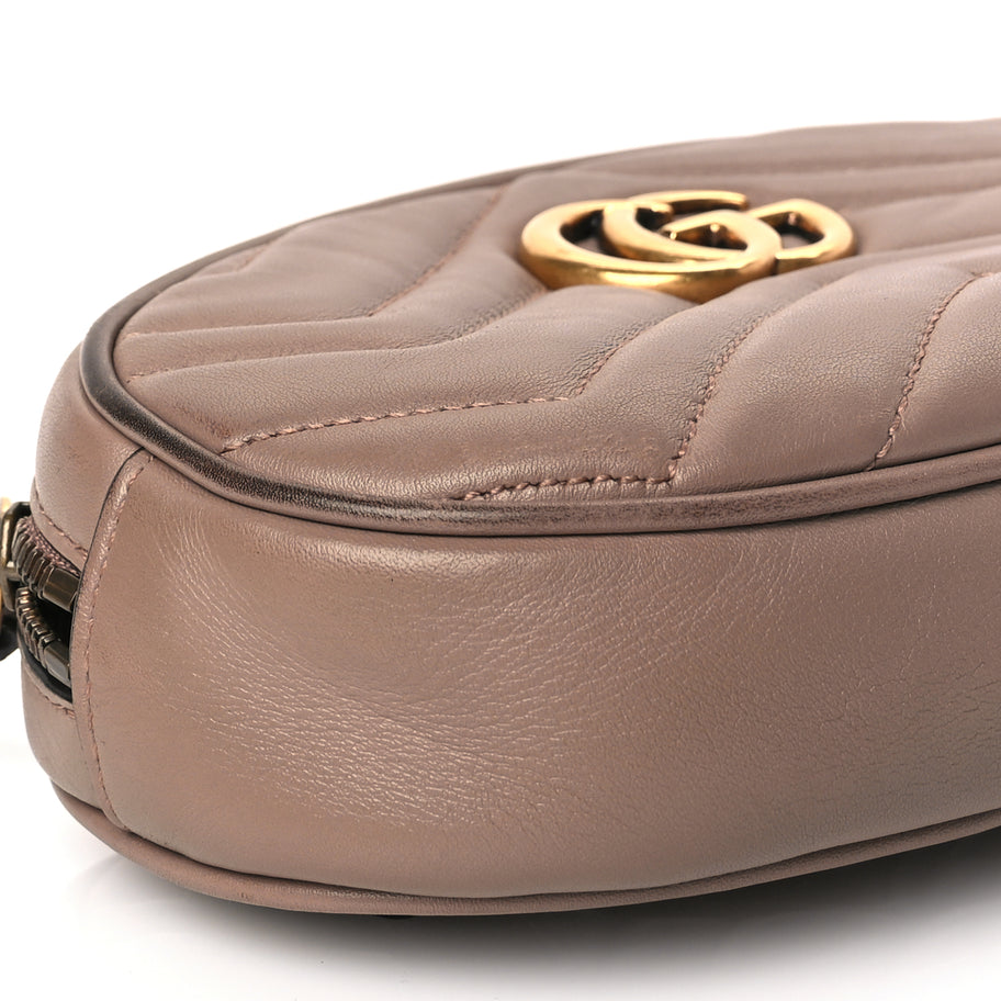 Gucci Calfskin Matelasse GG Marmont Belt Bag 85 34 Porcelain Rose Image 17