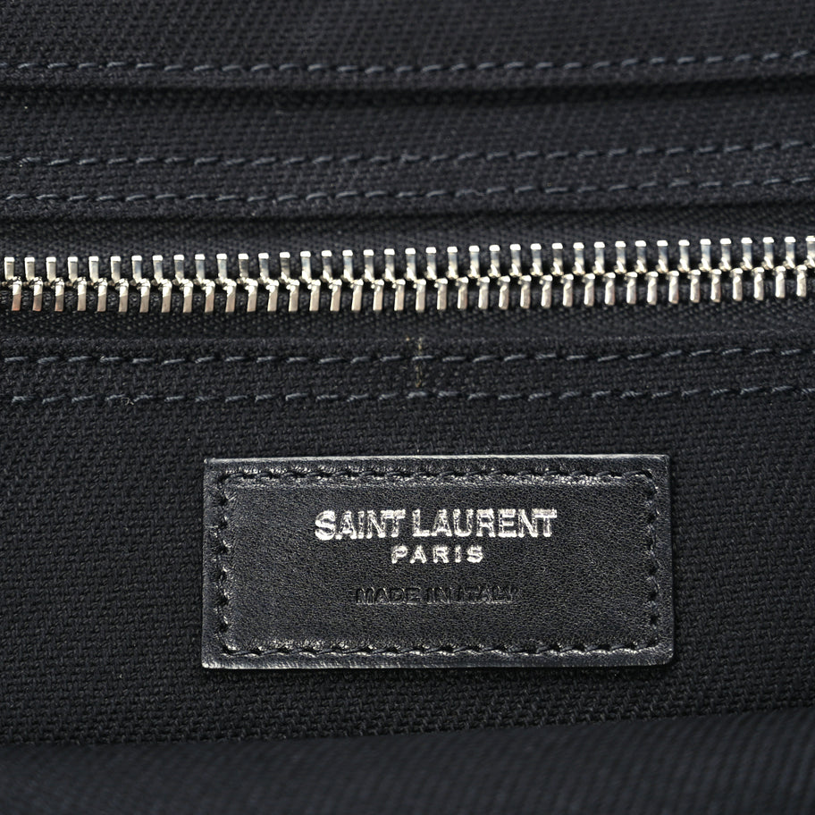 Saint Laurent Linen Calfskin Rive Gauche Tote Image 5