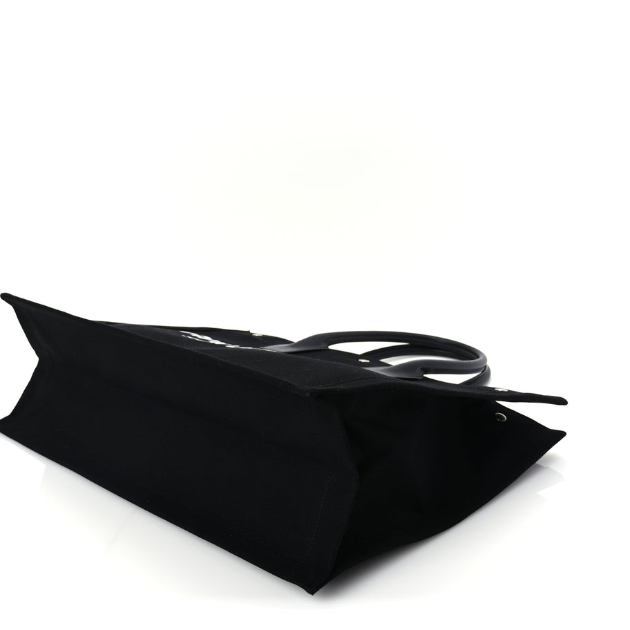 Saint Laurent Linen Calfskin Rive Gauche Tote Image 8