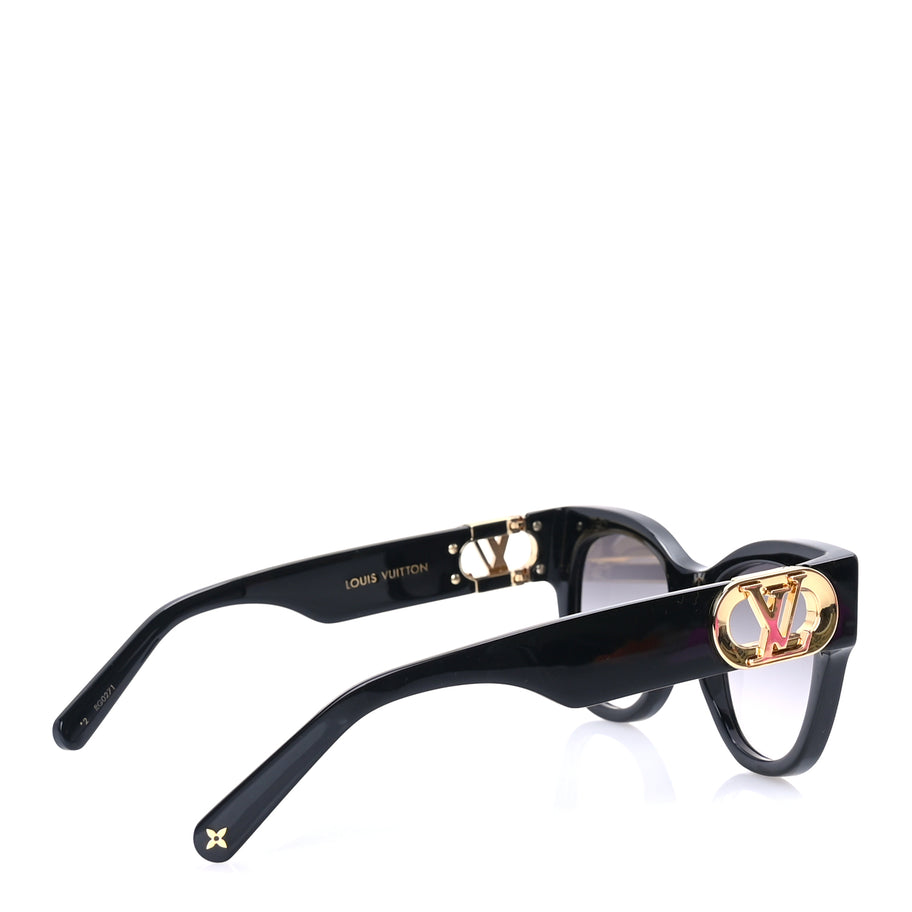 Louis Vuitton Acetate LV Link Square Sunglasses Z1478W  Black Image 4