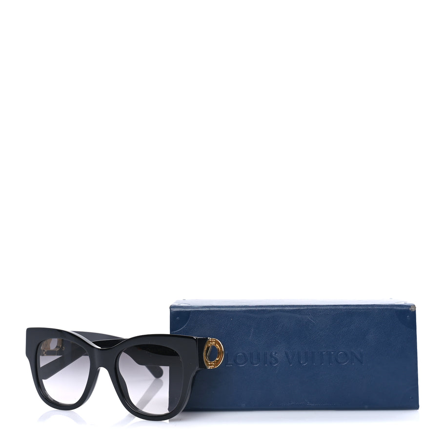 Louis Vuitton Acetate LV Link Square Sunglasses Z1478W  Black Image 7
