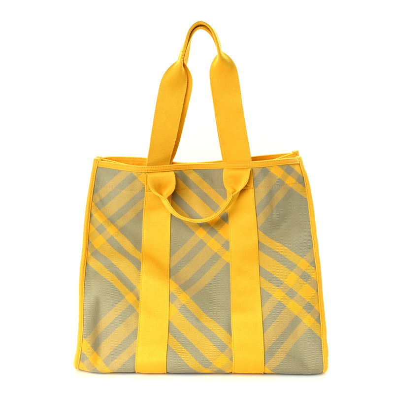  Burberry Nova Check XL Shopper Tote  Hunter