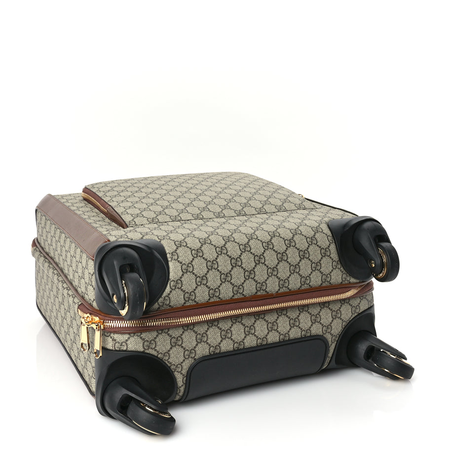 Gucci GG Supreme Monogram Azalea Calfskin Retro Interlocking G Carry On Trolley Brown Sugar Image 3