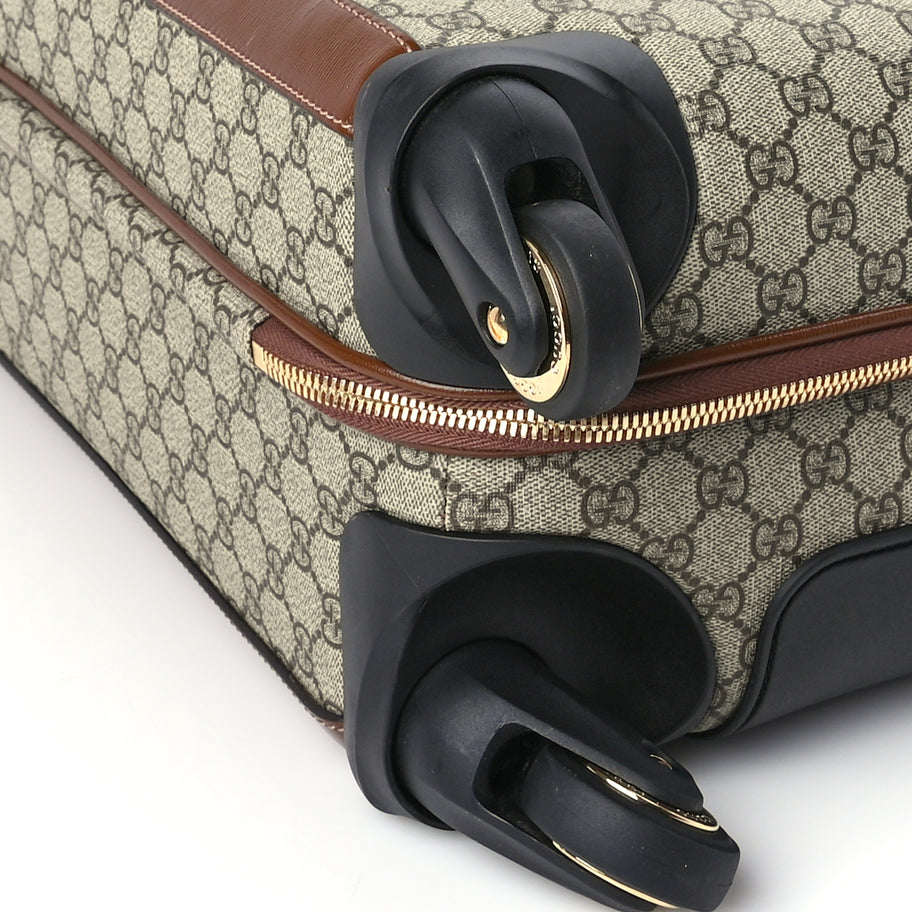 Gucci GG Supreme Monogram Azalea Calfskin Retro Interlocking G Carry On Trolley Brown Sugar Image 8