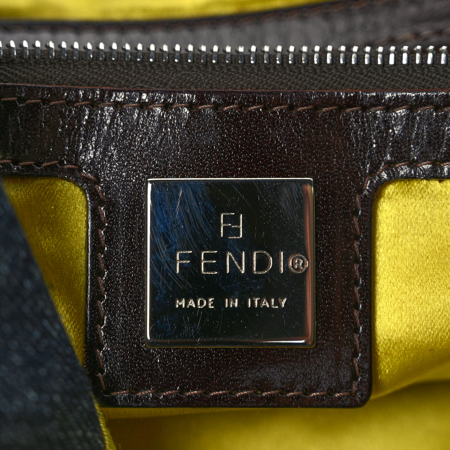 Fendi Denim Beaded Mama Baguette Blue Image 5