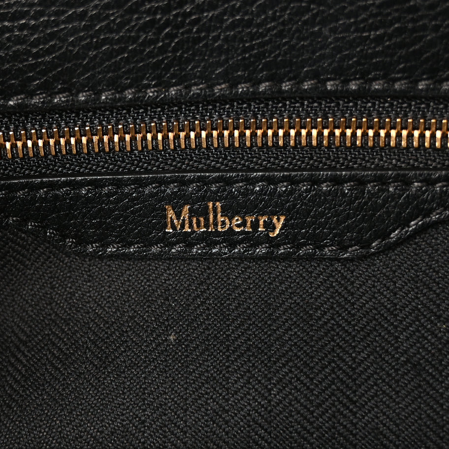 Mulberry Calf Hair Calfskin Leopard Print Small Belted Bayswater Tote Black Image 5