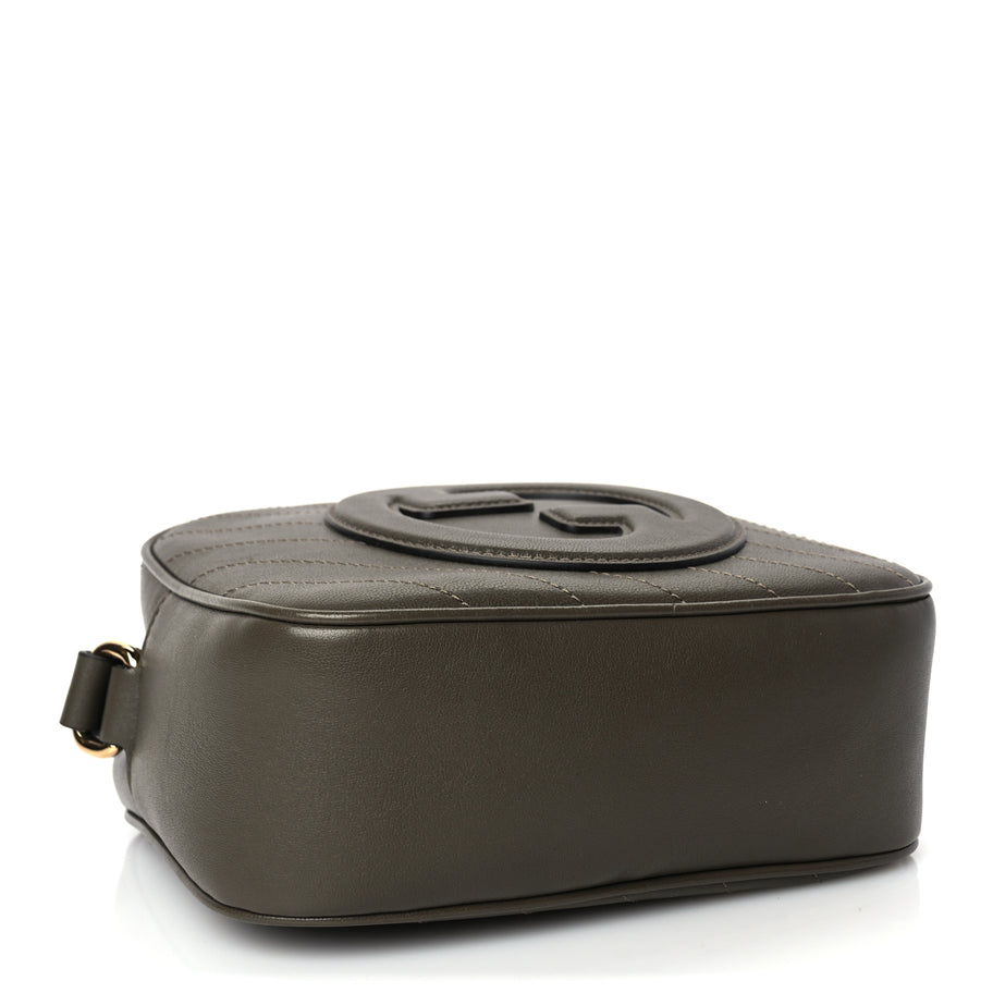 Gucci Sakai Be Green Calfskin Diagonal Stitched Small Blondie Shoulder Bag Craclet Brown Image 3