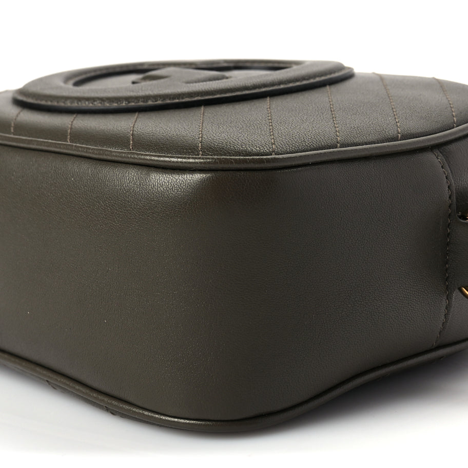 Gucci Sakai Be Green Calfskin Diagonal Stitched Small Blondie Shoulder Bag Craclet Brown Image 8