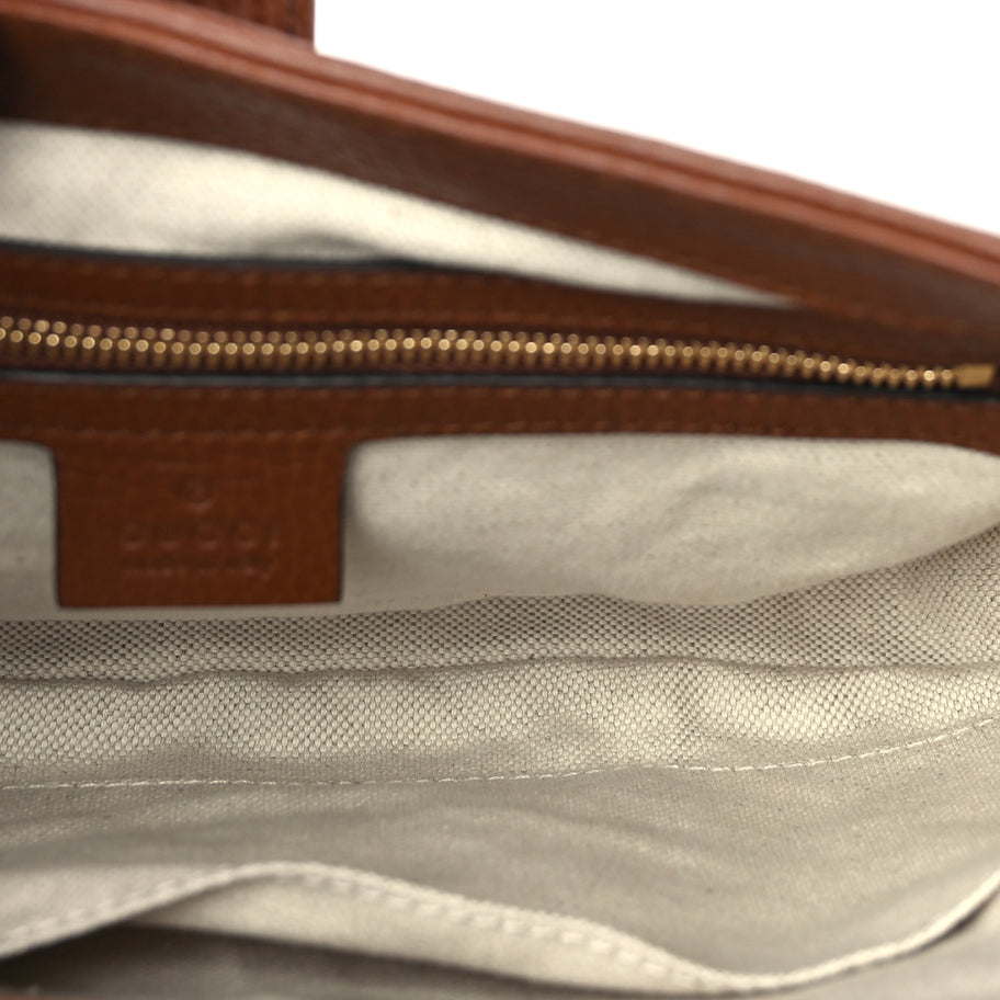 Gucci New Denim GG Monogram Calfskin Small Jackie 1961 Hobo Blue Tea Cuir Image 4